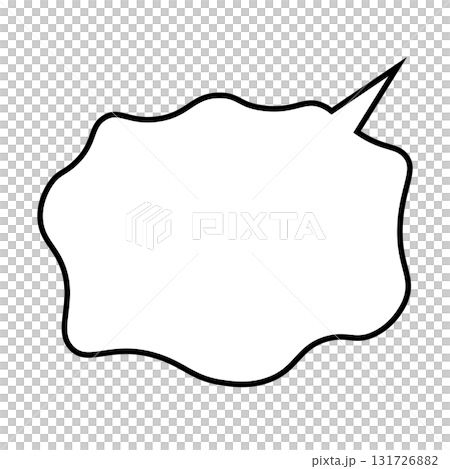 シンプルな吹き出しのイラスト　白背景 131726882