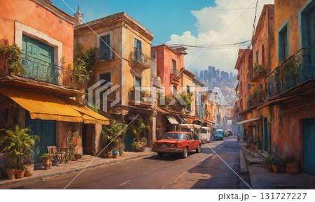 カラフルな街並み 131727227