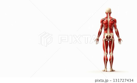 Full Human Musculoskeletal System with Muscle...のイラスト素材 [131727434] - PIXTA