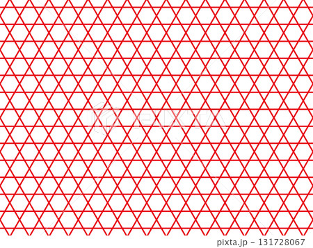 赤色の六角籠目の背景 131728067