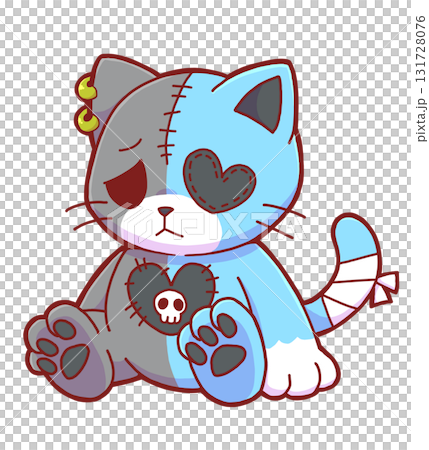 Sick Cat Plush Toy - Light Blue 131728076