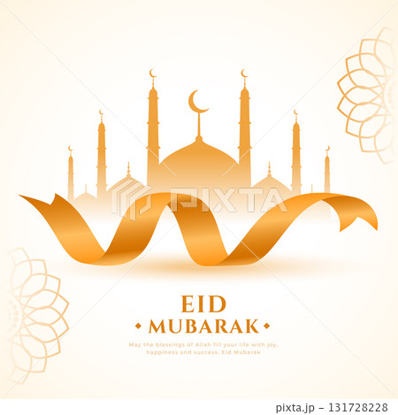 elegant eid mubarak wishes card for ribbon design elegant eid mubarak wishes card for ribbon design 131728228