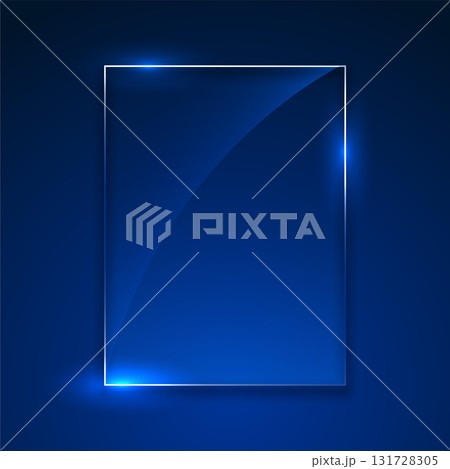 shiny and clear glass frame background for perfect texture 131728305
