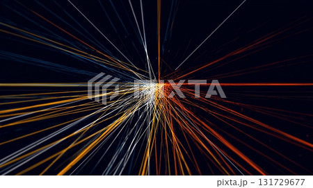 放射状に広がる光のラインが交差するダイナミックな抽象アート 放射状に広がる光のラインが交差するダイナミックな抽象アート 131729677