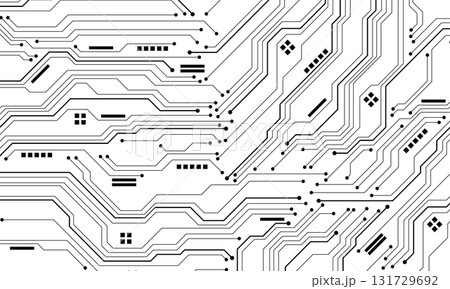 Abstract black circuit board technology connected lines electronics elements computer motherboard chip processor semiconductor digital on white background vector Abstract black circuit board technology connected lines electronics elements computer motherboard chip processor semiconductor digital on white background vector 131729692