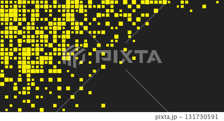 Square shaped particle fade with halftone dots and grain pattern effect representing digital decay pixel disintegration and motion background in abstract style Square shaped particle fade with halftone dots and grain pattern effect representing digital decay pixel disintegration and motion background in abstract style 131730591