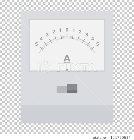 針を自由に書けるように無くしてある簡易検流計のイラスト 針を自由に書けるように無くしてある簡易検流計のイラスト 131730634