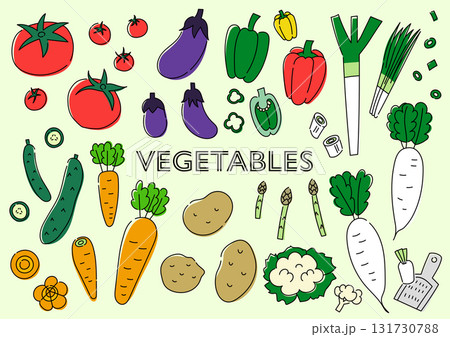 野菜の手描きイラストセット	 131730788