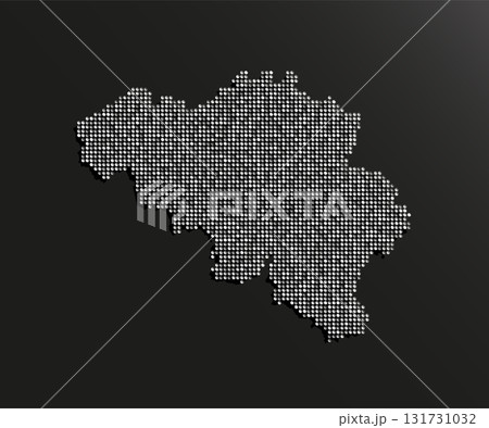 Map of Belgium from silver sequin, glitter sparkle 131731032