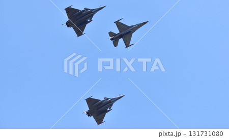 Warsaw, Poland. 15 August 2025. Polish Army Day parade with fighters, early warning aircraft, transporters, training aircraft from Poland and NATO allies. Warsaw, Poland. 15 August 2025. Polish Army Day parade with fighters, early warning aircraft, transporters, training aircraft from Poland and NATO allies. 131731080