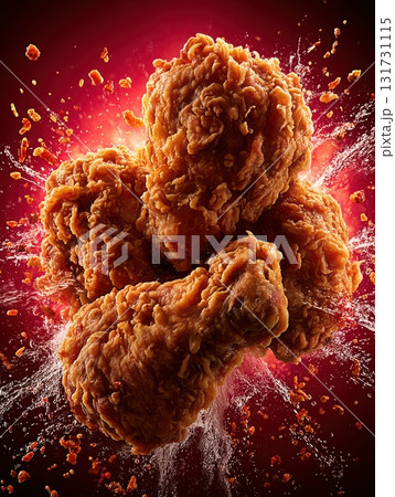 Flying Hot Chicken Wings. Fried Chicken Pieces on Colored Background. Delicious roast chicken leg. Chicken legs junk food, fast food, obesity, health problems, chicken, vegan Flying Hot Chicken Wings. Fried Chicken Pieces on Colored Background. Delicious roast chicken leg. Chicken legs junk food, fast food, obesity, health problems, chicken, vegan 131731115