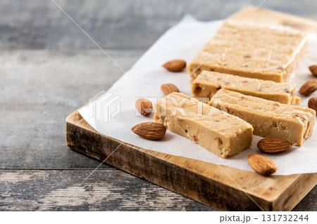 Christmas soft almond nougat bar 131732244