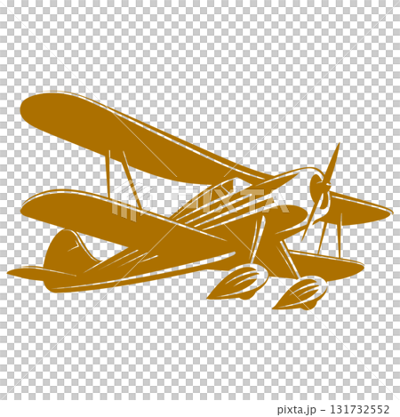 Black Vintage Barnstorming Plane Clipart High Detail Side Angle View Transparent Background 131732552
