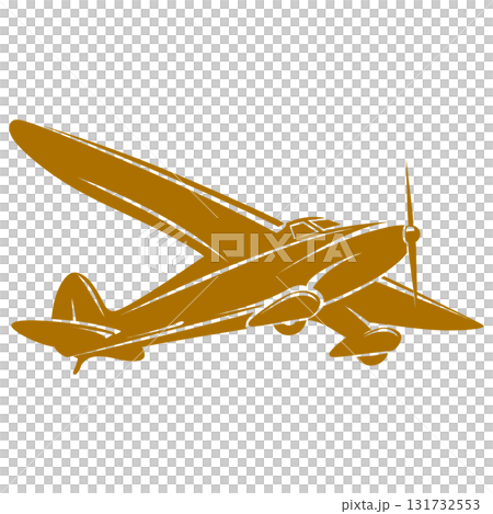 Vintage Retro High Wing Monoplane Clipart Icon Detailed Black Design on Transparent Background 131732553