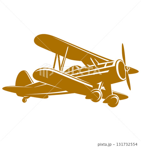 Vintage Retro Black Aviation Flyer Icon Top Side View Design with Transparent Background High Detail Clipart 131732554