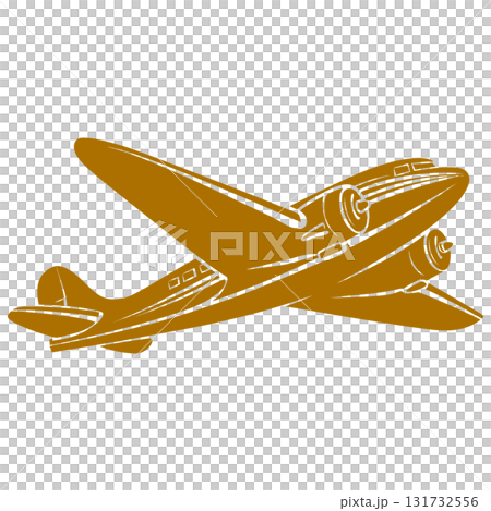 Vintage Retro Fabric Wing Courier Plane Clipart High Detail Transparent Logo Design 131732556