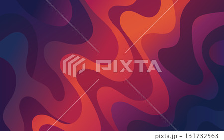 Vibrant abstract background with flowing liquid shapes and gradient colors. 131732563