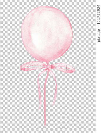 Pink balloon with bow for celebrations and party decorations. Isolated watercolor illustartion for gender reveal party, baby shower, birthday, baptism, boy or girl party. Hand drawn Pink balloon with bow for celebrations and party decorations. Isolated watercolor illustartion for gender reveal party, baby shower, birthday, baptism, boy or girl party. Hand drawn 131732924