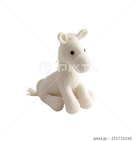 白いウマのヌイグルミ(おすわり) 白いウマのヌイグルミ(おすわり) 131733248