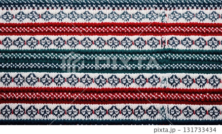 Fair Isle wool pattern fabric, ai Fair Isle wool pattern fabric, ai 131733434