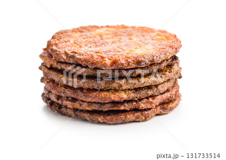 Fried potato pancakes isolated on white background. Fried potato pancakes isolated on white background. 131733514