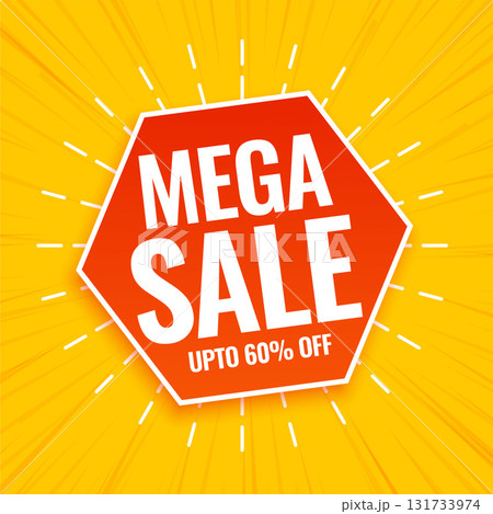 mega sale discount offer yellow template bargain and save big 131733974