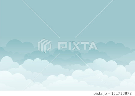 modern cloudy skyscape background with papercut effect modern cloudy skyscape background with papercut effect 131733978