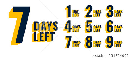 limited days left countdown sign template for business promo 131734093