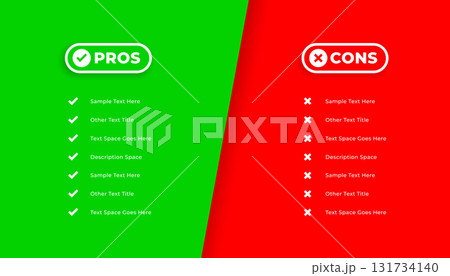 modern pros and cons comparison list design modern pros and cons comparison list design 131734140