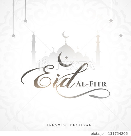 beautiful eid al fitr cultural white background with mosque design beautiful eid al fitr cultural white background with mosque design 131734206