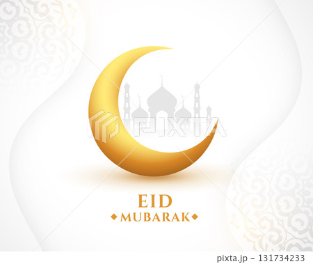 eid mubarak islamic festival background with golden moon design eid mubarak islamic festival background with golden moon design 131734233