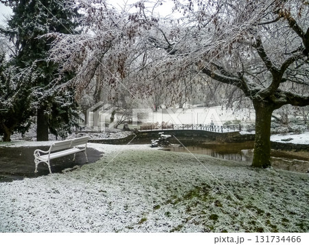 Winter in Marianske Lazne, Marienbad, the center of this famous small West Bohemian resort. Western Czech Republic Winter in Marianske Lazne, Marienbad, the center of this famous small West Bohemian resort. Western Czech Republic 131734466