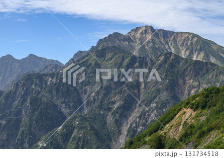 唐松岳・八方尾根から見る五竜岳の山容 唐松岳・八方尾根から見る五竜岳の山容 131734518