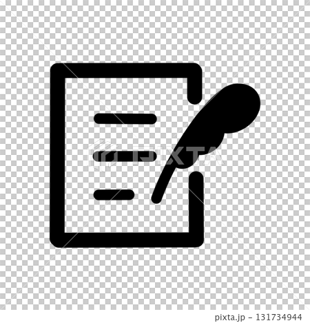 羽毛筆和紙圖示插圖代表寫作、創作和書寫 131734944