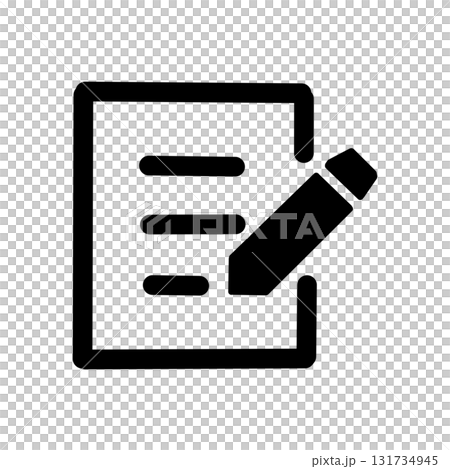 鉛筆和紙圖示插圖代表筆記、編輯和寫作 131734945