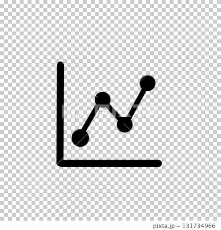成長や成果の向上を表す上昇グラフのアイコンイラスト 131734966