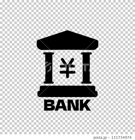 円通貨・金融機関を表す日本の銀行マークのアイコンイラスト 131734974