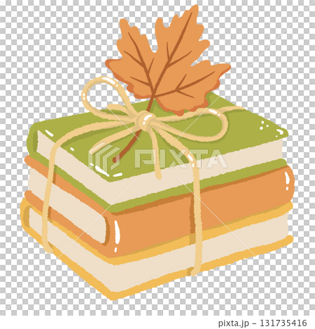 Stack of Books Illustration with Autumn Leaf and Ribbon Cozy Fall Reading Hand Drawn Bookish Art for Cottagecore and Thanksgiving Decor Stack of Books Illustration with Autumn Leaf and Ribbon Cozy Fall Reading Hand Drawn Bookish Art for Cottagecore and Thanksgiving Decor 131735416