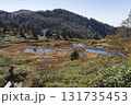 火打山　紅葉の高谷池と高谷池ヒュッテ 131735453