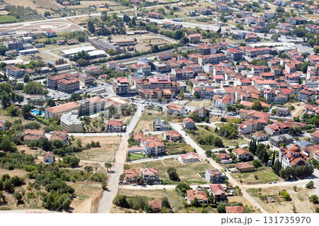 View of the city of Kalambaka from above 131735970