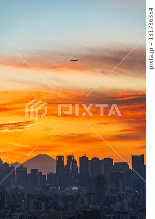 「東京都」文京シビックセンターからの眺望　（新宿方向） 131736354