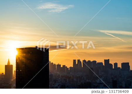 「東京都」文京シビックセンターからの眺望（新宿方向） 131736409