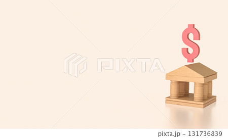 The Bank Building for Earn or save concept 3d Rendering. The Bank Building for Earn or save concept 3d Rendering. 131736839