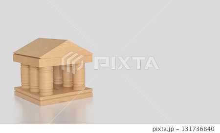 The Bank Building for Earn or save concept 3d Rendering. The Bank Building for Earn or save concept 3d Rendering. 131736840