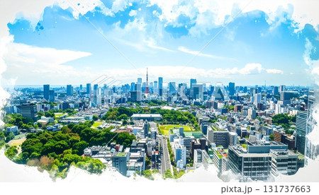 都庁から眺める都心部の町並み 131737663