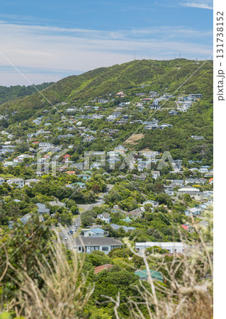 ニュージーランド　ウェリントンのスカイライン・ウォークウェイから眺める街並み 131738152