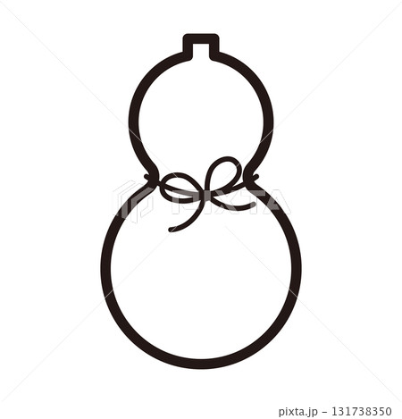 ひょうたんのイラスト（線） 131738350