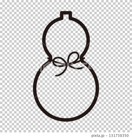 ひょうたんのイラスト（線） 131738350