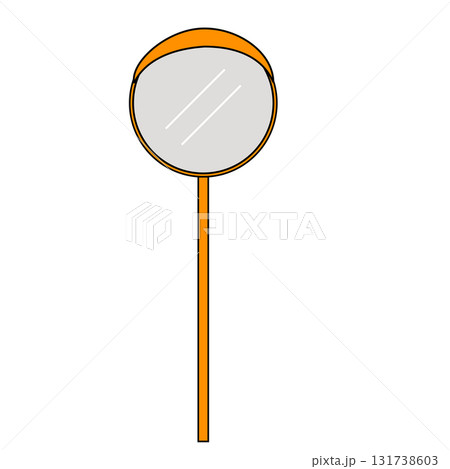 シンプルなカーブミラーのイラスト シンプルなカーブミラーのイラスト 131738603