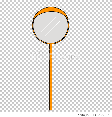 シンプルなカーブミラーのイラスト シンプルなカーブミラーのイラスト 131738603